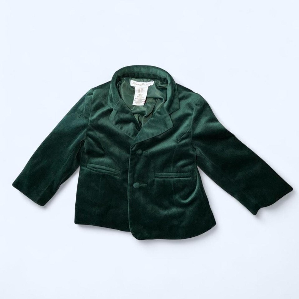 Tommy Bahama forest green velvet blazer, size 12M